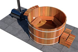 Wood Fired 36” 4 Person Tub Package