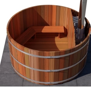 6 Person Wood Fired Hot Tub