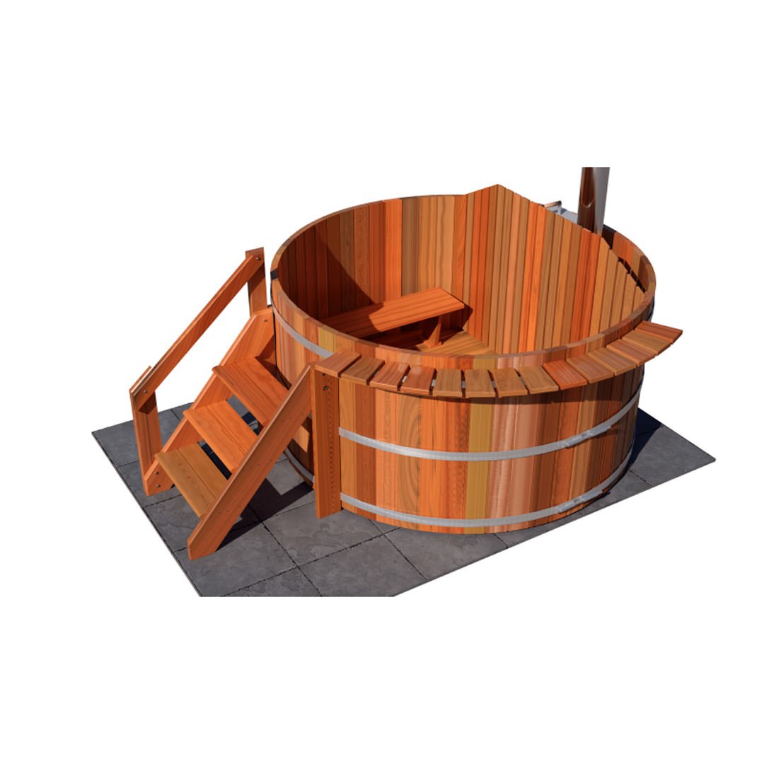 6 Person Wood Fired Hot Tub - Interior Stove